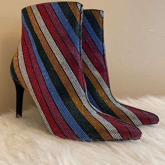 NWT INC International Concepts Reisa Colorful Rhinestone Booties - Size 9 - Picture 13 of 15